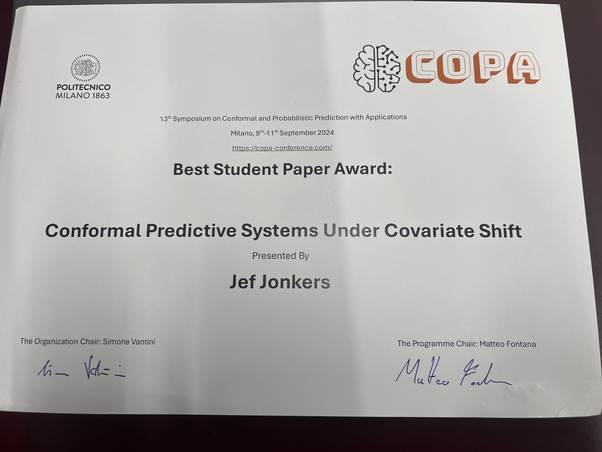 COPA_best_student_paper